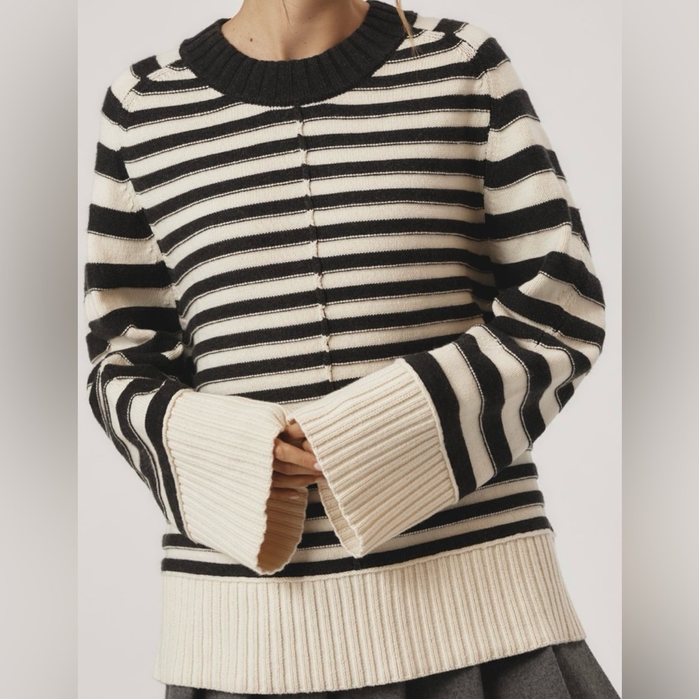 Anthropologie- The Chandler Crew-Neck Relaxed Pullover Sweater, M